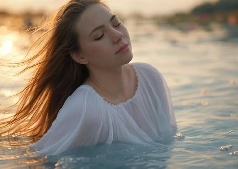 Une femme fontaine